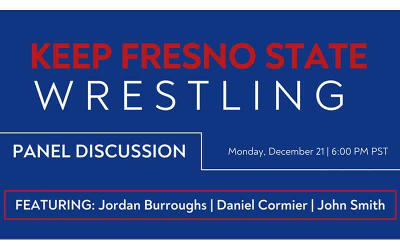 Featured image for the article: : Fresno State Wrestling Live Panel Discussion with Jordan Burroughs, Daniel Cormier, and John Smith