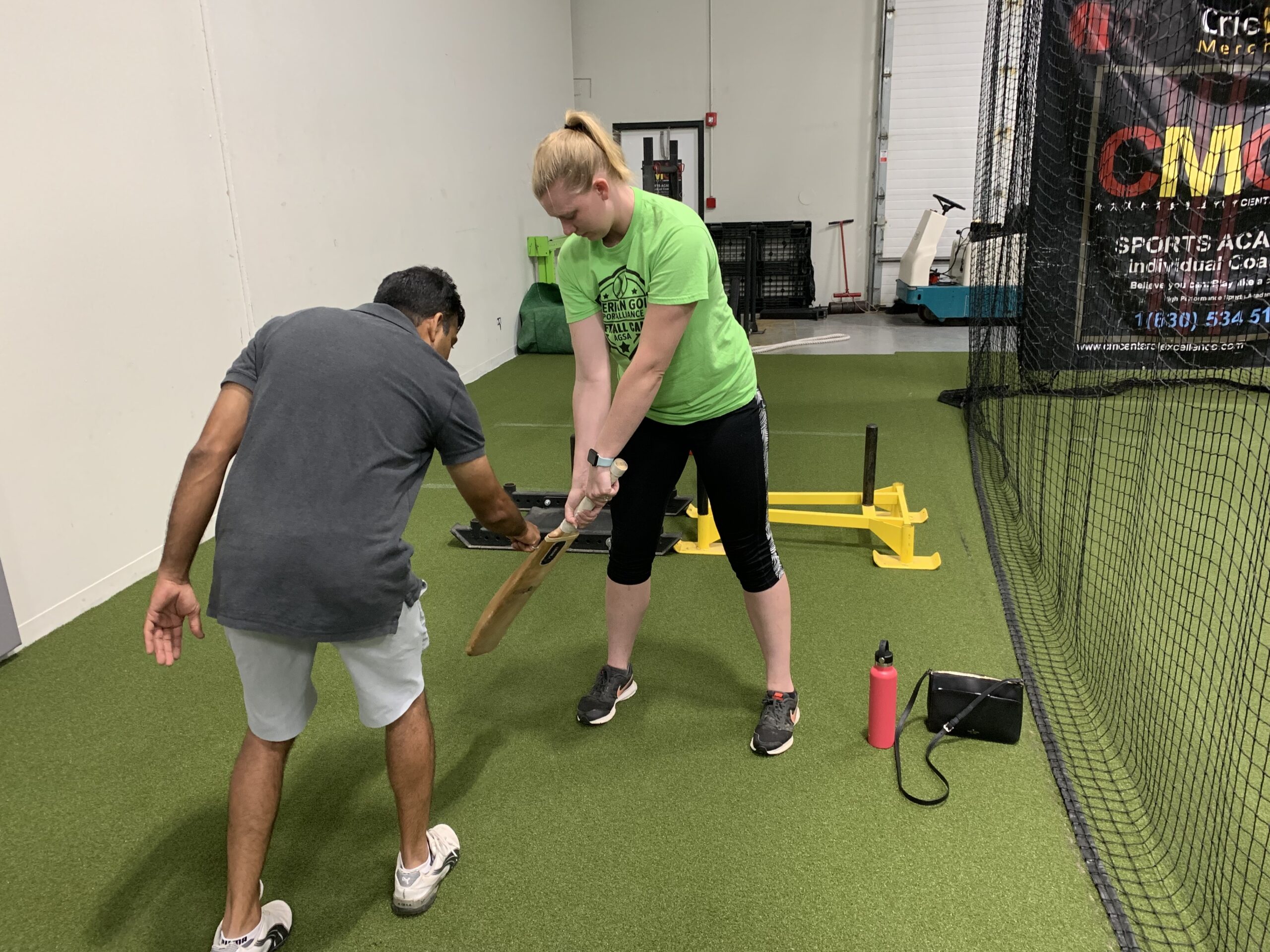 Showing How To Hold Cricket Bat