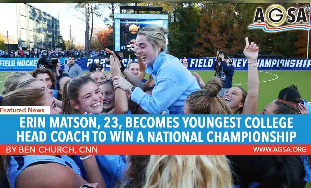 Erin Matson, 23, becomes the youngest college head coach to win a national championship