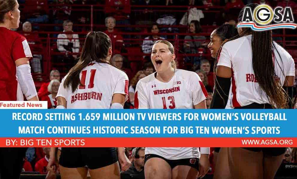 Record Setting 1.659 Million TV Viewers for Women’s Volleyball Match Continues Historic Season For Big Ten Women’s Sports