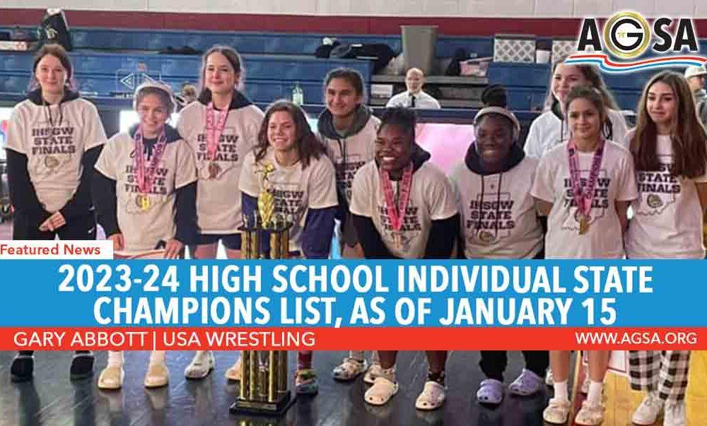 2023-24 high school individual state champions list, as of January 15, adding in Indiana girls champs