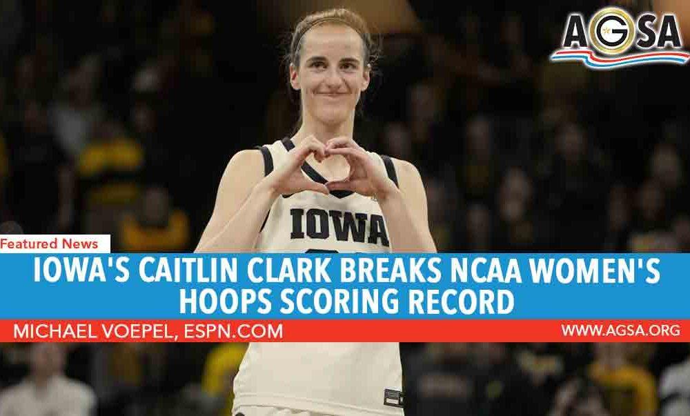 Iowa’s Caitlin Clark breaks NCAA women’s hoops scoring record